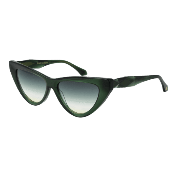 Ana Hickmann Katzenaugen Sonnenbrille AH9391 56T01 in Grün – 45° Seitenansicht