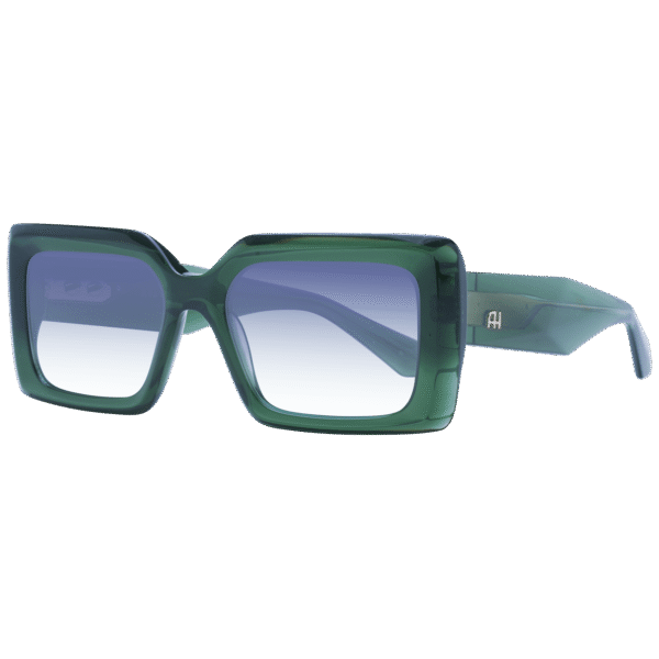 Ana Hickmann Rechteck Sonnenbrille AH9397 53T01 in Grün – 45° Seitenansicht
