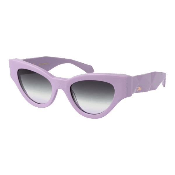 Ana Hickmann Sonnenbrille AH9409 52D01 – 45° Seitenansicht Ana Hickmann Katzenaugen Sonnenbrille AH9409 52D01 in Lila – 45° Seitenansicht