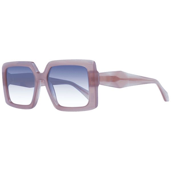 Ana Hickmann Rechteck Sonnenbrille AH9411 55T01 in Rosa – 45° Seitenansicht