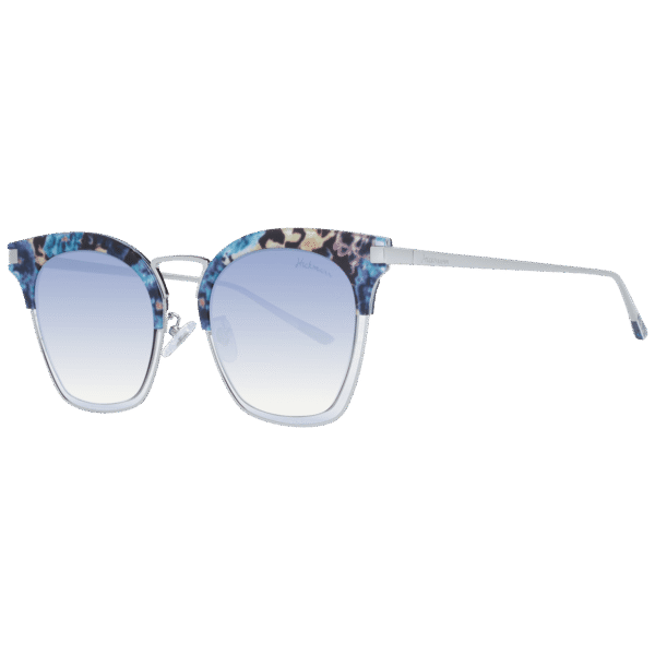 Ana Hickmann Schmetterling Sonnenbrille HI3037A 54H03 in Blau – 45° Seitenansicht