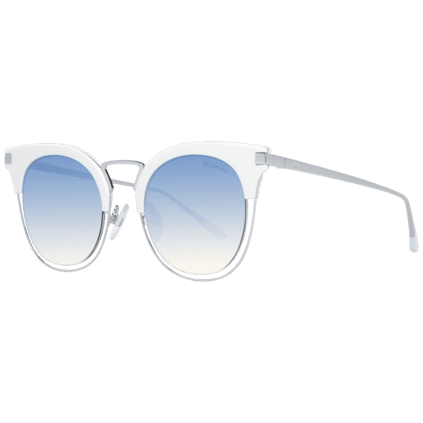 Ana Hickmann Katzenaugen Sonnenbrille HI3038 50D01 in Weiß – 45° Seitenansicht