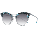 Ana Hickmann Schmetterling Sonnenbrille HI3038 50G22 in Blau – 45° Seitenansicht