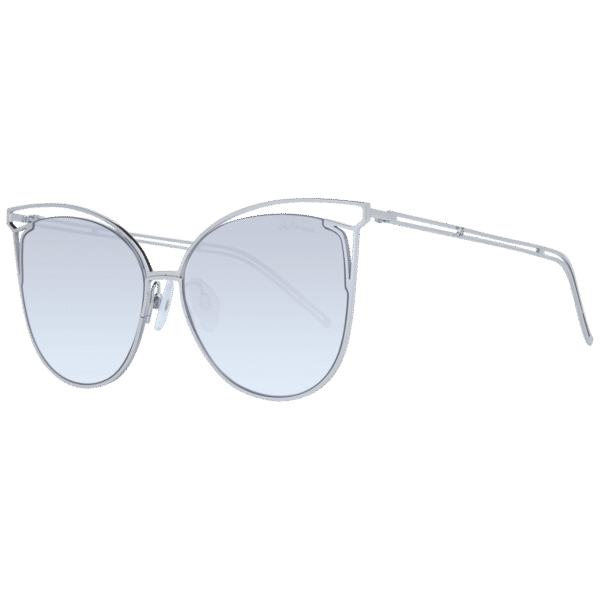 Ana Hickmann Sonnenbrille HI3048 5803C – 45° Seitenansicht Ana Hickmann Katzenaugen Sonnenbrille HI3048 5803C in Silber – 45° Seitenansicht