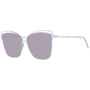 Ana Hickmann Katzenaugen Sonnenbrille HI3049 6103B in Silber – 45° Seitenansicht