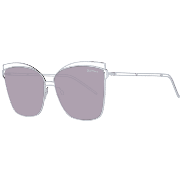 Ana Hickmann Sonnenbrille HI3049 6103B – 45° Seitenansicht Ana Hickmann Katzenaugen Sonnenbrille HI3049 6103B in Silber – 45° Seitenansicht