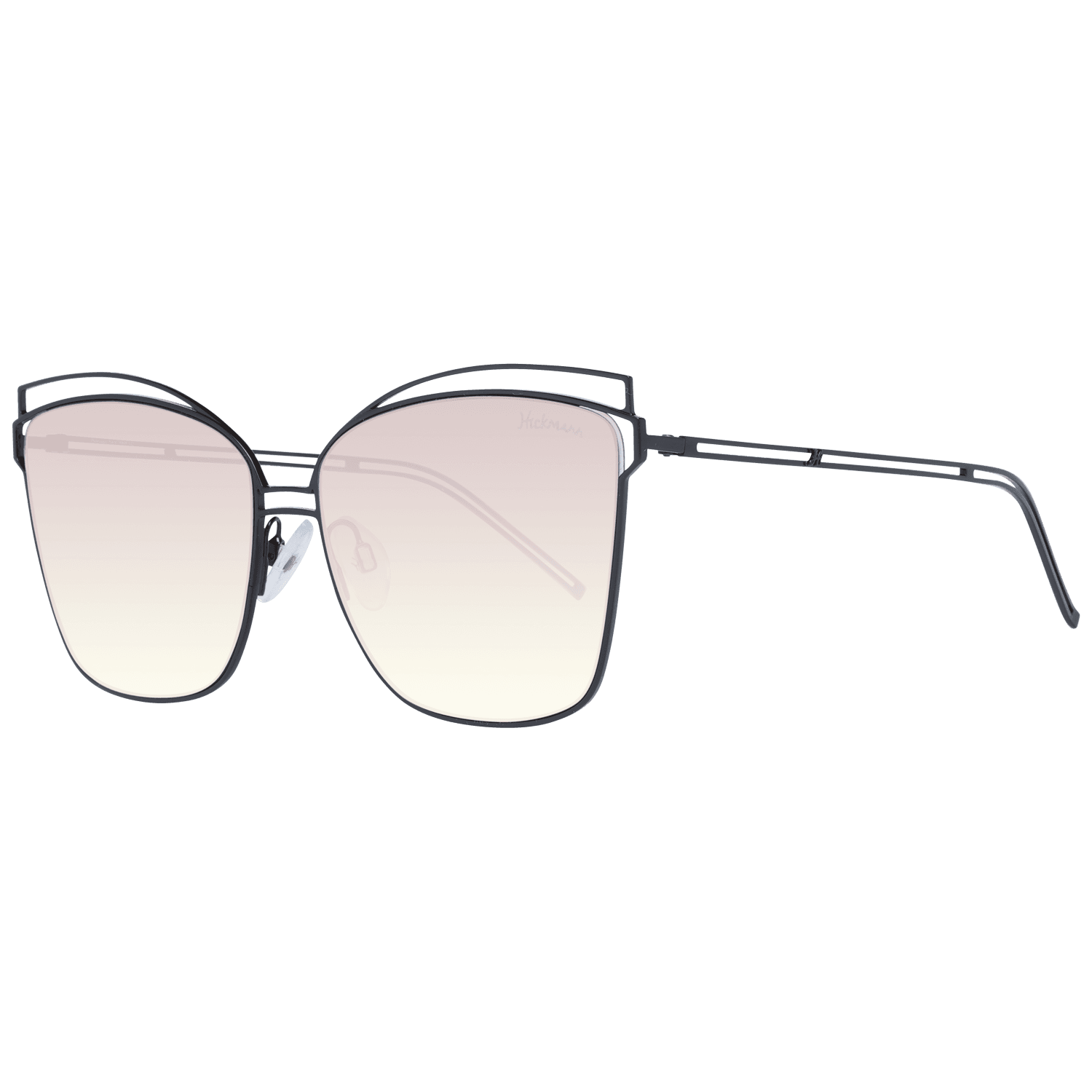 Ana Hickmann Katzenaugen Sonnenbrille HI3049 6109A in Schwarz – 45° Seitenansicht