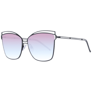 Ana Hickmann Katzenaugen Sonnenbrille HI3049 6109B in Schwarz – 45° Seitenansicht