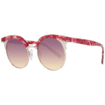 Ana Hickmann Rund Sonnenbrille HI3050 52E01 in Rot – 45° Seitenansicht