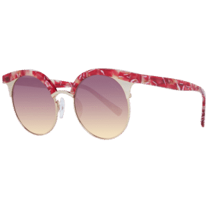Ana Hickmann Rund Sonnenbrille HI3050 52E01 in Rot – 45° Seitenansicht