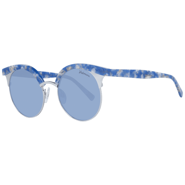 Ana Hickmann Rund Sonnenbrille HI3050 52G21 in Blau – 45° Seitenansicht