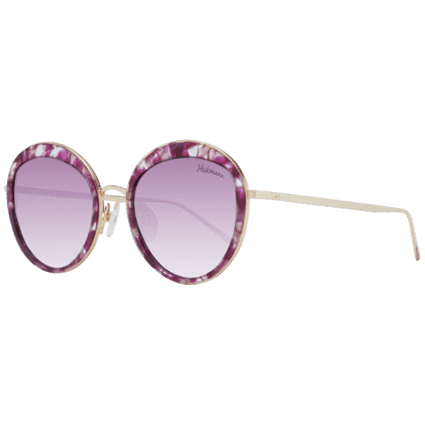 Ana Hickmann Rund Sonnenbrille HI3052 53E02 in Lila – 45° Seitenansicht