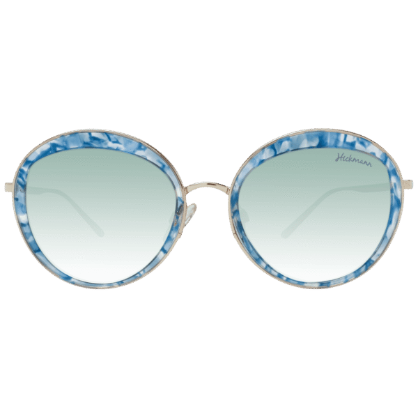 Ana Hickmann Sonnenbrille HI3052 53E04 – Frontansicht mit Metall Rahmen und Blau Gläsern