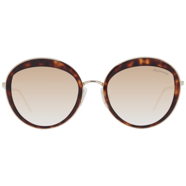 Ana Hickmann Sonnenbrille HI3052 53G21 – Frontansicht mit Metall Rahmen und Braun Gläsern