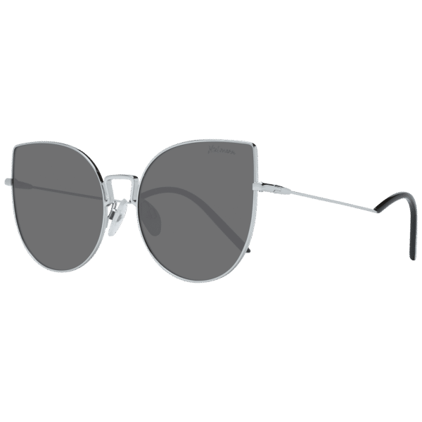 Ana Hickmann Sonnenbrille HI3063 5703A – 45° Seitenansicht Ana Hickmann Schmetterling Sonnenbrille HI3063 5703A in Silber – 45° Seitenansicht