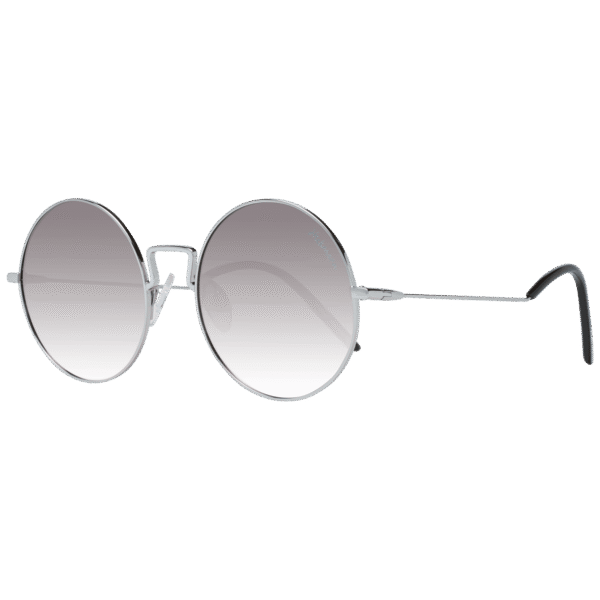 Ana Hickmann Sonnenbrille HI3064 5403A – 45° Seitenansicht Ana Hickmann Rund Sonnenbrille HI3064 5403A in Silber – 45° Seitenansicht