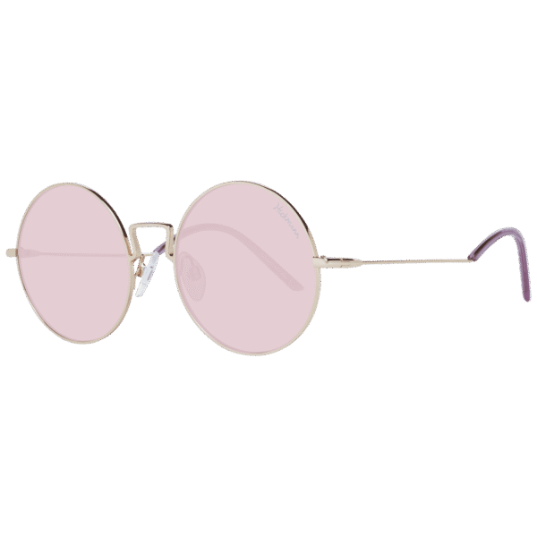 Ana Hickmann Sonnenbrille HI3064 5404C – 45° Seitenansicht Ana Hickmann Rund Sonnenbrille HI3064 5404C in Gold – 45° Seitenansicht