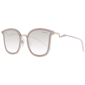 Ana Hickmann Schmetterling Sonnenbrille HI3065 5504A in Weiß – 45° Seitenansicht