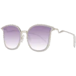 Ana Hickmann Schmetterling Sonnenbrille HI3065T 5504A in Beige – 45° Seitenansicht