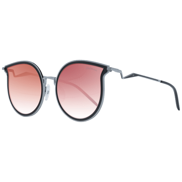 Ana Hickmann Schmetterling Sonnenbrille HI3066 5402A in Schwarz – 45° Seitenansicht