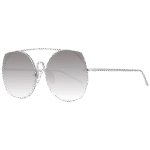 Ana Hickmann Rund Sonnenbrille HI3067 5603A in Silber – 45° Seitenansicht