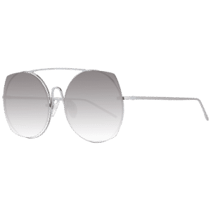 Ana Hickmann Rund Sonnenbrille HI3067 5603A in Silber – 45° Seitenansicht