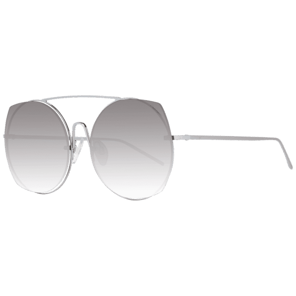 Ana Hickmann Rund Sonnenbrille HI3067 5603A in Silber – 45° Seitenansicht
