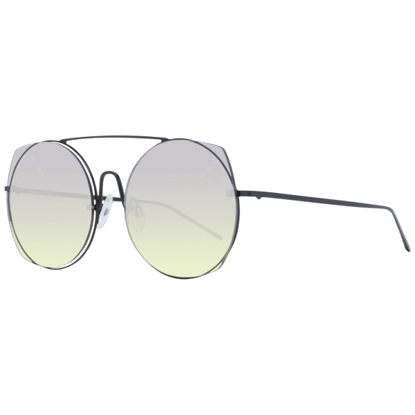 Ana Hickmann Rund Sonnenbrille HI3067 5609A in Schwarz – 45° Seitenansicht