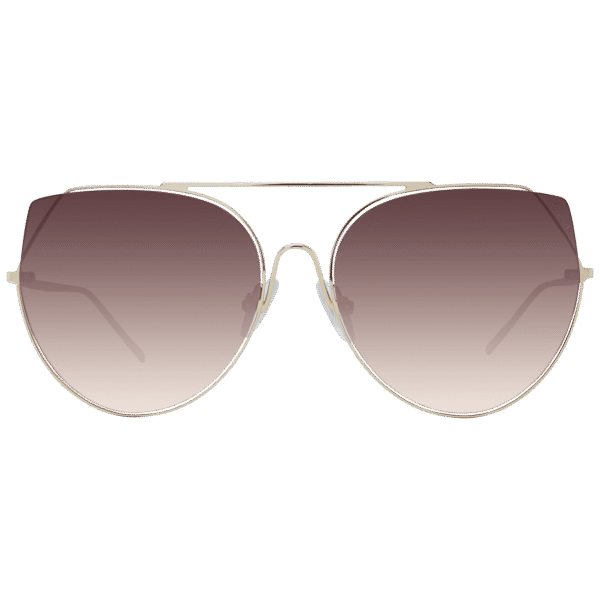 Ana Hickmann Sonnenbrille HI3068 5804A – Frontansicht mit Metall Rahmen und Braun Gläsern