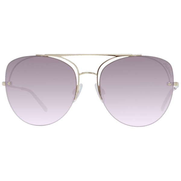 Ana Hickmann Sonnenbrille HI3076 5704E – Frontansicht mit Metall Rahmen und Rosa Gläsern