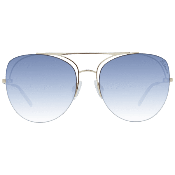 Ana Hickmann Sonnenbrille HI3076 5704F – Frontansicht mit Metall Rahmen und Blau Gläsern