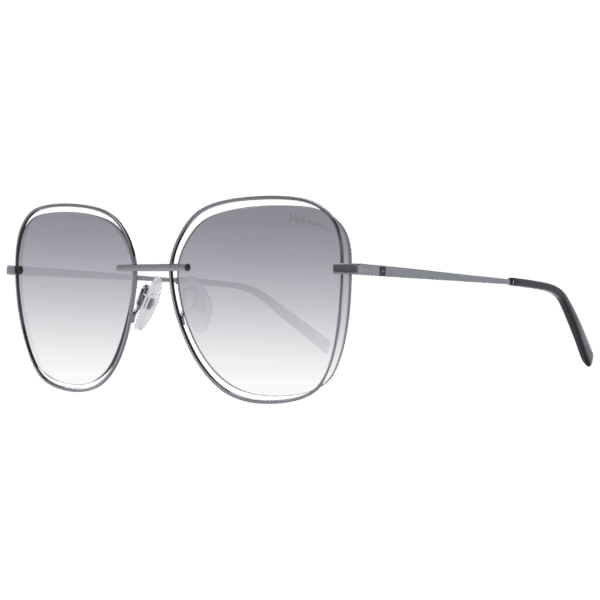 Ana Hickmann Rund Sonnenbrille HI3077 5902A in Gunmetal – 45° Seitenansicht