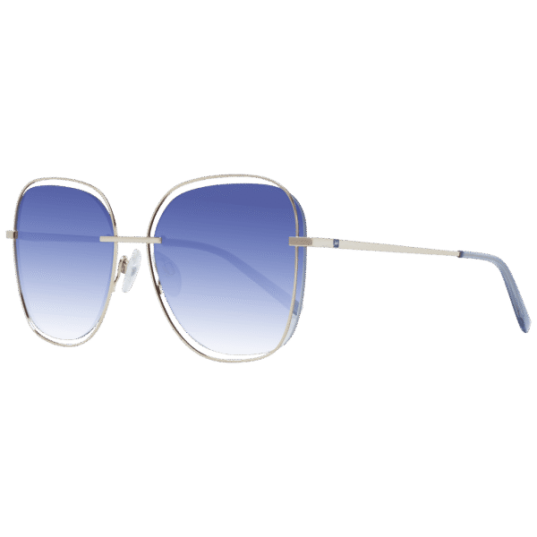 Ana Hickmann Sonnenbrille HI3077 5904E – 45° Seitenansicht Ana Hickmann Rund Sonnenbrille HI3077 5904E in Gold – 45° Seitenansicht