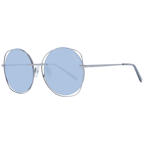 Ana Hickmann Rund Sonnenbrille HI3078 5702A in Gunmetal – 45° Seitenansicht