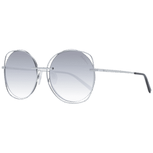 Ana Hickmann Rund Sonnenbrille HI3078 5703A in Silber – 45° Seitenansicht