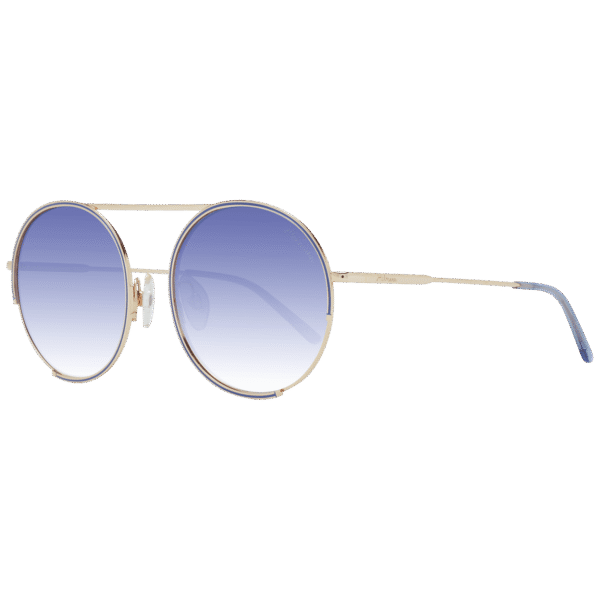 Ana Hickmann Rund Sonnenbrille HI3082 5406A in Gold – 45° Seitenansicht