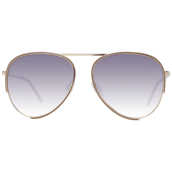 Ana Hickmann Sonnenbrille HI3083 5801A – Frontansicht mit Metall Rahmen und Grau Gläsern