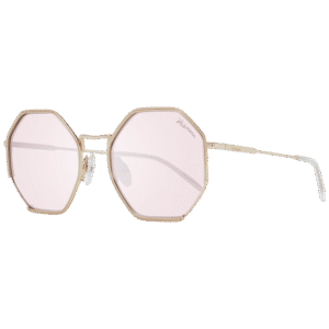 Ana Hickmann Rund Sonnenbrille HI3084 5404A in Gold – 45° Seitenansicht