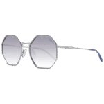 Ana Hickmann Rund Sonnenbrille HI3084 5406A in Silber – 45° Seitenansicht