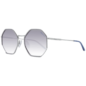 Ana Hickmann Rund Sonnenbrille HI3084 5406A in Silber – 45° Seitenansicht