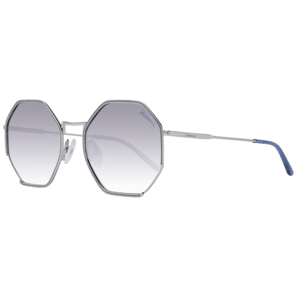 Ana Hickmann Rund Sonnenbrille HI3084 5406A in Silber – 45° Seitenansicht