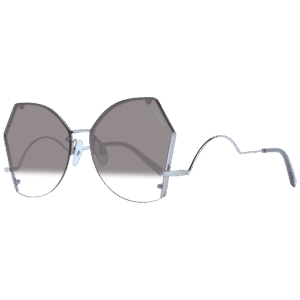 Ana Hickmann Schmetterling Sonnenbrille HI3094 6103A in Silber – 45° Seitenansicht