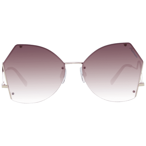 Ana Hickmann Sonnenbrille HI3094 6104A – Frontansicht mit Metall Rahmen und Braun Gläsern