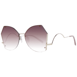 Ana Hickmann Schmetterling Sonnenbrille HI3094 6104A in Gold – 45° Seitenansicht