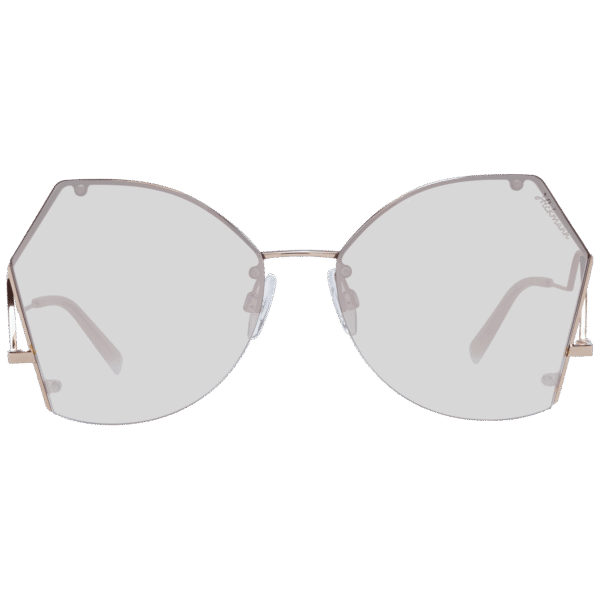 Ana Hickmann Sonnenbrille HI3094 6105A – Frontansicht mit Metall Rahmen und Braun Gläsern