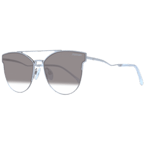 Ana Hickmann Schmetterling Sonnenbrille HI3096E 6103A in Silber – 45° Seitenansicht