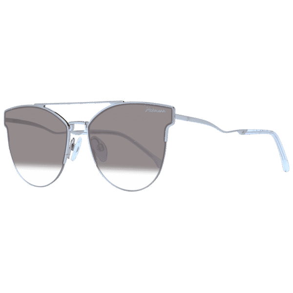 Ana Hickmann Schmetterling Sonnenbrille HI3096E 6103A in Silber – 45° Seitenansicht