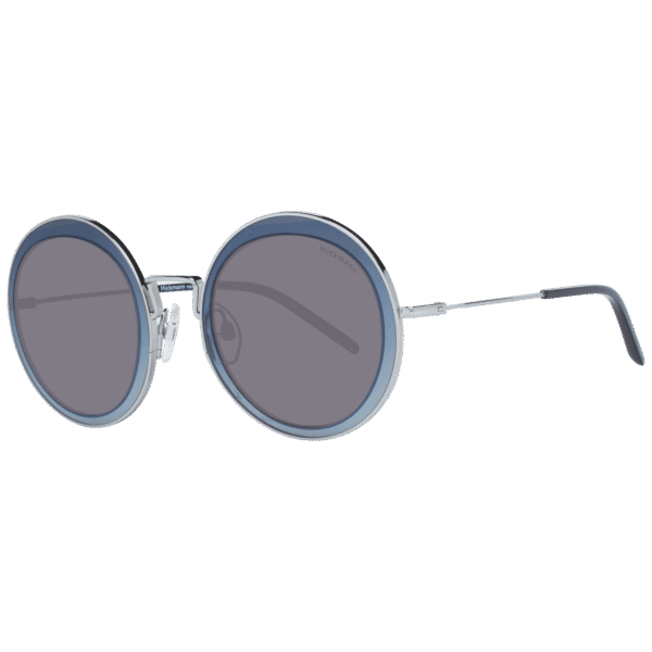 Ana Hickmann Rund Sonnenbrille HI3112 5803A in Silber – 45° Seitenansicht