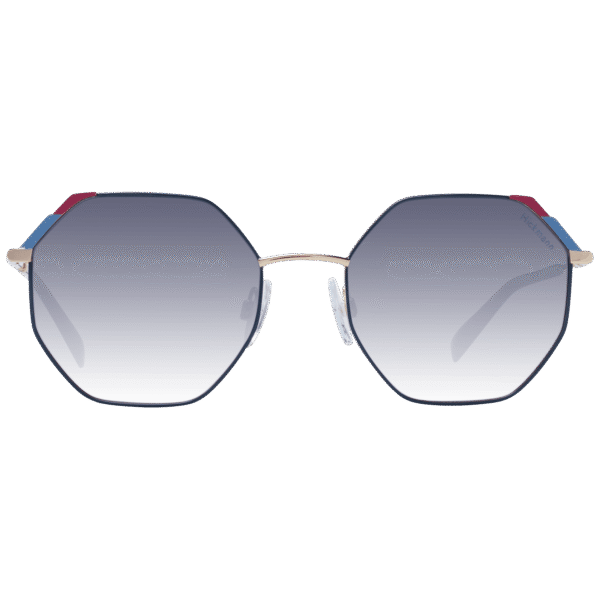 Ana Hickmann Sonnenbrille HI3168 5406A – Frontansicht mit Metall Rahmen und Blau Gläsern