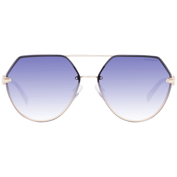 Ana Hickmann Sonnenbrille HI3180 6304A – Frontansicht mit Metall Rahmen und Blau Gläsern